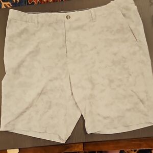 adidas Men's Light Gray Flat Front Shorts